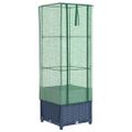 vidaXL Záhon s krytom na skleník ratanový vzhľad 40x40x139 cm