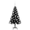 vidaXL Vianočný stromček Čierna 120 cm PVC