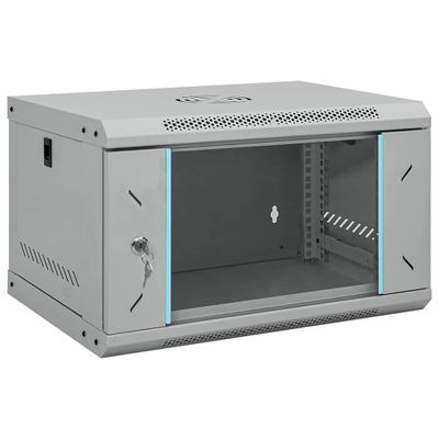 vidaXL Sieťový kabinet s úložiskom Sivá 53 x 45 x 30 cm Oceľ