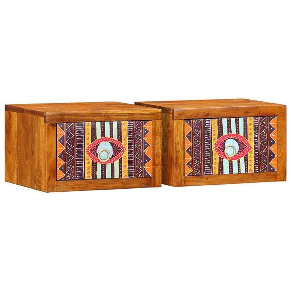 vidaXL Nočný stolík so zásuvkou 2 pcs Hnedá 35 x 30 x 22 cm