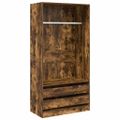 vidaXL Šatník dymový dub 100x50x200 cm spracované drevo