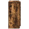 vidaXL Recepčný stôl dymový dub 135x50x103,5 cm kompozitné drevo
