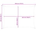 vidaXL Slnečná plachta Žltá a biela 3,5 x 2,5 m 100% polyester Oxford