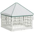 vidaXL 4 panelový psí výbeh s strechou 88 x 88 x 112 cm Plast Biela
