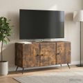 vidaXL TV skrinka Dymový dub 99 x 34,5 x 50 cm Kompozitné drevo