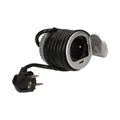 Zapuštěná zásuvka ORNO OR-AE-1373 230V + USB nabíjecí, stříbrná, přívod 1,8m