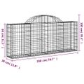 vidaXL Oblúkové gabionové koše 40ks 200x30x80/100cm pozinkované železo