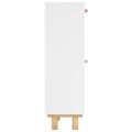 vidaXL Botník biely 52x25x80 cm spracované drevo a prírodný ratan