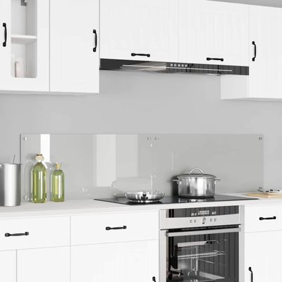 vidaXL Kuchynský obklad 2 pcs Priehľadná 90 x 40 cm tvrdené sklo