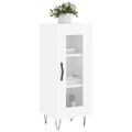 vidaXL Komoda lesklá biela 34,5x34x90 cm spracované drevo