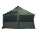 vidaXL Rodinný stan Armádna zelená 600 x 400 x 268 cm Polyester a oceľ
