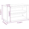vidaXL Regál na topánky dub sonoma 75x35x45 cm spracované drevo