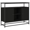 vidaXL Komoda čierna 100x35x80 cm kompozitné drevo