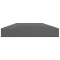 vidaXL Prídavné police 4 ks, lesklé sivé 40x10x1,5 cm, drevotrieska