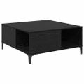 vidaXL Konferenčný stolík Čierny dub 80 x 80 x 36,5 cm