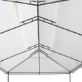vidaXL Altánok so závesmi 600x298x270 cm, biely 180 g/m²