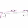 vidaXL Stojan na monitor Čierny dub 85 x 23 x 15,5 cm Kompozitné drevo