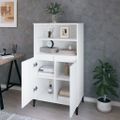 vidaXL Vysoká skrinka biela 60x36x110 cm spracované drevo