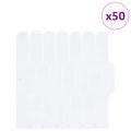 vidaXL Dlaždica s perím 50 ks Biela 30 x 30 cm Polyuretán a PET