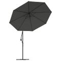 vidaXL Náhradná látka pre záhradný slnečník antracitová 350 cm