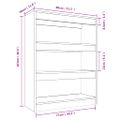 vidaXL Knižnica/priehradka tmavý dub 80x30x103cm spracované drevo
