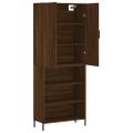 vidaXL Vysoká skrinka hnedý dub 69,5x34x180 cm spracované drevo