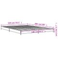 vidaXL Posteľný rám čierny 140x200 cm kompozitné drevo a kov