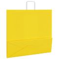 vidaXL Papierové tašky 250 ks s rúčkami, žlté, 54x15x49 cm