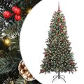 vidaXL Umelý vianočný stromček Zelená 210 cm PVC, plast a oceľ