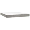 vidaXL Posteľný rám boxsping s matracom bledosivý 160x200 cm zamat