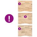 vidaXL Doska stolíka neošetrená 100x80x2,5 cm dubový masív obdĺžnikový