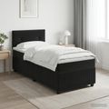 vidaXL Posteľ boxspring s matracom Čierna 100 x 200 cm Zamat