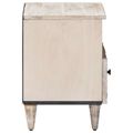vidaXL Skriňa na posteľ 2 ks Biela 40 x 33 x 46 cm Masívne mango drevo