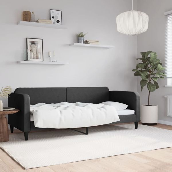 vidaXL Posteľný rám čierny 80x200 cm látka