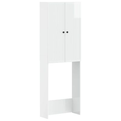 vidaXL Toaletná skriňa EDE Biela s vysokým leskom 66 x 25,5 x 190 cm