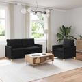 vidaXL Sada pohoviek 2 ks Čierna Látka