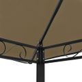 vidaXL Záhradný altánok so stolom a lavicami 2,5x1,5x2,4 m sivohnedý 180 g/m²
