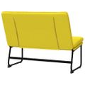 vidaXL Lavička bledožltá 100x75x76 cm látka