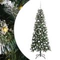 vidaXL Umelý vianočný stromček Zelená 180 cm PVC, plast a oceľ