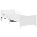 vidaXL Rám postele s predĺžiteľným matracom Biela 80 x 200 cm