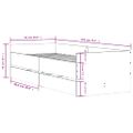 vidaXL Rám postele so zásuvkami betónovo-sivý 90x200 cm