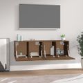 vidaXL Nástenné skrinky 2 ks hnedý dub 60x36,5x35 cm spracované drevo