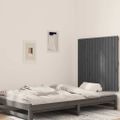 vidaXL Nástenné čelo postele sivé 95,5x3x90 cm masívna borovica