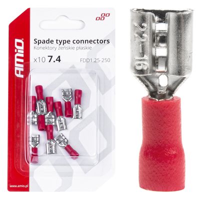 Elektrické konektory – samice (násuvka) 7,4mm 0,5-1,5mm2 10A 10 ks