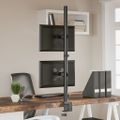 vidaXL Držiak na dva monitory čierny oceľový VESA 75/100 mm