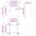 vidaXL Ovládacia skriňa Sivá 32 x 13 x 30 cm ABS plast