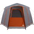 vidaXL Stan pre 3 osoby so strechou Šedá a oranžová 320 x 320 x 203 cm