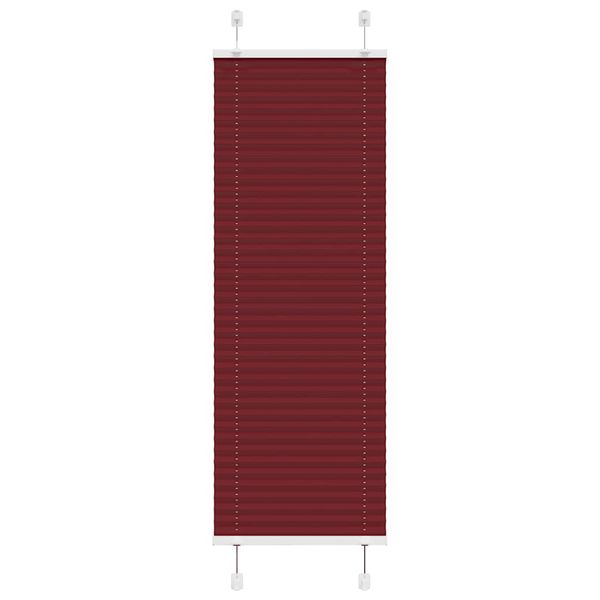 vidaXL Plisovaná roleta bordová červená 45x100 cm šírka látky 44,4 cm polyester