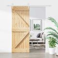 vidaXL Posuvné dvere 85 x 210 cm Masívne borovicové drevo (neupravené)