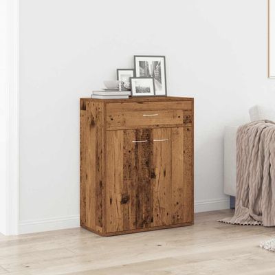 vidaXL Komoda staré drevo 60x30x75 cm kompozitné drevo